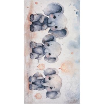 Covor pentru copii gri deschis 80x150 cm Baby Elephants – Vitaus Covor pentru copii gri deschis 80x150 cm Baby Elephants – Vitaus