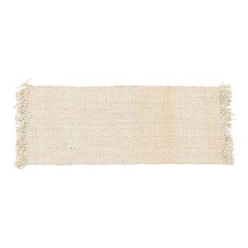 Covor tip traversă crem din iută 70x170 cm Altea – Ixia