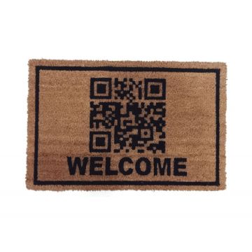 Covoras Intrare QR, 40x60 cm, Fibra de Cocos