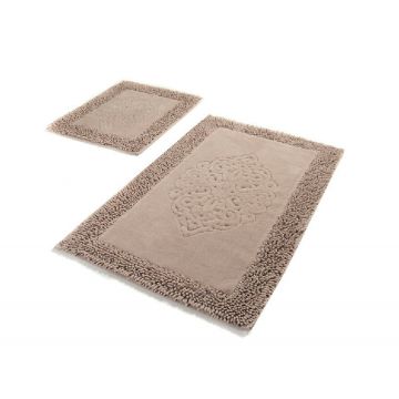 Set 2 Covorase de Baie Piante Bej (Bumbac 100%)