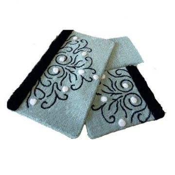 Set 3 Covorase de Baie Yekta Gri (Acryl)
