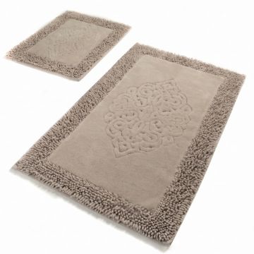 Set Covor de baie (2 bucăți), Crem