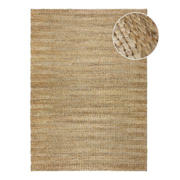Covor în culoare naturală țesut manual din chenaf 160x230 cm Drew Stripe – Flair Rugs ieftin