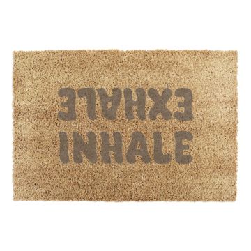 Covoraș de intrare din fibre de nucă de cocos 60x90 cm Inhale Exhale – Artsy Doormats
