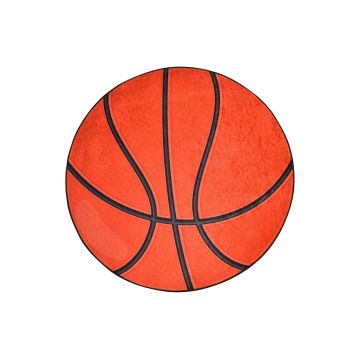 Covor antiderapant pentru copii Conceptum Hypnose Basketball, ø 140 cm, portocaliu