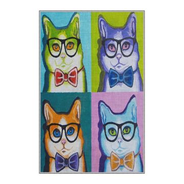 Covor antiderapant pentru copii Conceptum Hypnose Animals, 80 x 200 cm
