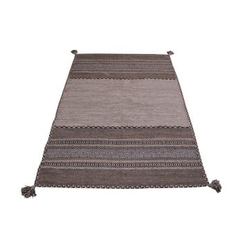 Covor din bumbac Floorita Antique Kilim, 120 x 180 cm, gri - bej