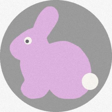 Covor din PP Rabbit Pink Round, Wilton