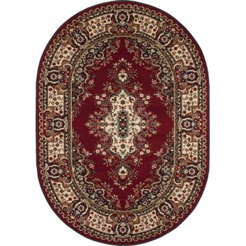 Covor Fatima Dark Red Oval, Wilton