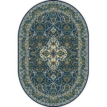 Covor Laurus Navy Blue Oval, Wilton