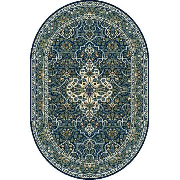 Covor Laurus Navy Blue Oval, Wilton