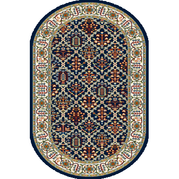 Covor Tamir Navy Blue Oval, Wilton