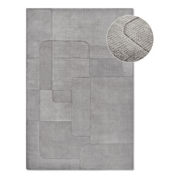 Covor gri țesut manual din lână 190x280 cm Charlotte – Villeroy&Boch