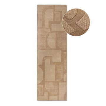 Covor tip traversă bej țesut manual din lână 80x250 cm Alexis – Villeroy&Boch