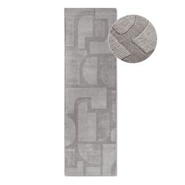 Covor tip traversă gri țesut manual din lână 80x250 cm Alexis – Villeroy&Boch