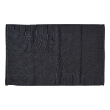 Covoraș de baie negru 50x80 cm Time – Zone