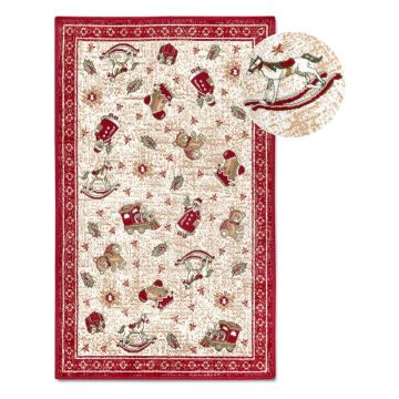 Covor roșu din amestec de bumbac 50x80 cm cu model de Crăciun Toy's Delight Red Christmas – Villeroy&Boch