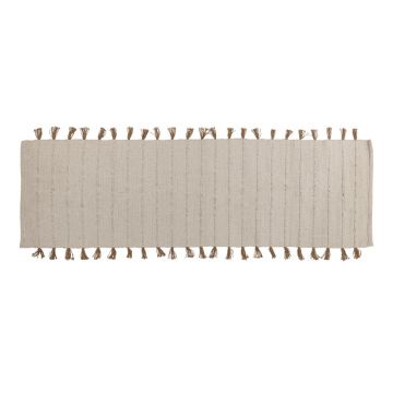 Covor tip traversă crem țesut manual din amestec de bumbac 75x245 cm Avino – Bloomingville Covor tip traversă crem țesut manual din amestec de bumbac 75x245 cm Avino – Bloomingville