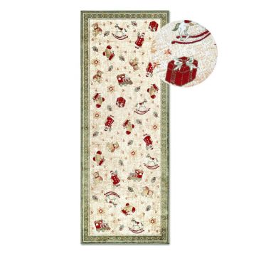 Covor tip traversă verde din amestec de bumbac 80x200 cm cu model de Crăciun Toy's Delight Green Christmas – Villeroy&Boch