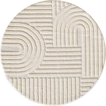 Covor crem rotund ø 160 cm Art – Ayyildiz Carpets