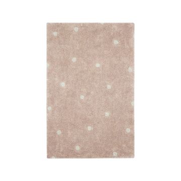 Covor pentru copii roz deschis lavabil/țesut manual din bumbac 100x150 cm Mini Dot Rose – Lorena Canals
