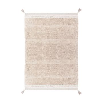 Covor roz deschis lavabil/țesut manual din bumbac 90x130 cm Bloom Rose – Lorena Canals