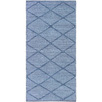 Covor Țesut Din Cârpe Diamant Denim