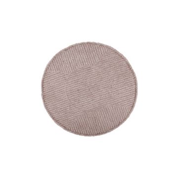 Covor roz lavabil/țesut manual rotund din lână ø 160 cm Rose Tea – Lorena Canals