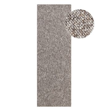 Covor tip traversă gri lavabil 80x240 cm Rocco Taupe – Elle Decoration