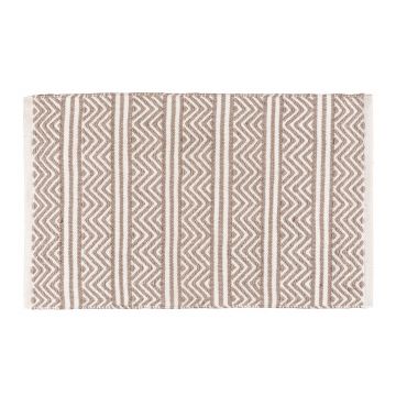 Covoras de baie Rug Shaki, Wenko, 50x80x0.8 cm, plastic/poliester, bej/alb