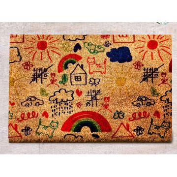 Covoras Intrare Pingis, 40x60 cm, din Fibre de Cocos