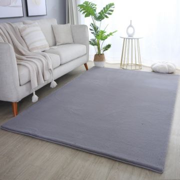 Covor Pouffy V1 Gri 80 x 150cm