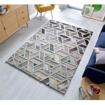 Covor River Gri/Multicolor 200X290 cm, Flair Rugs
