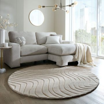 Covor rotund Mesmerise Bej 160x160 cm, Flair Rugs