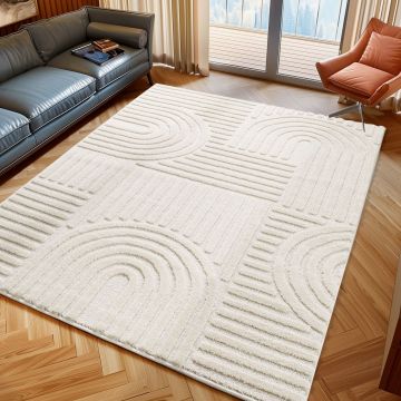 Covor traversa Art Crem boho 80x150 cm la reducere