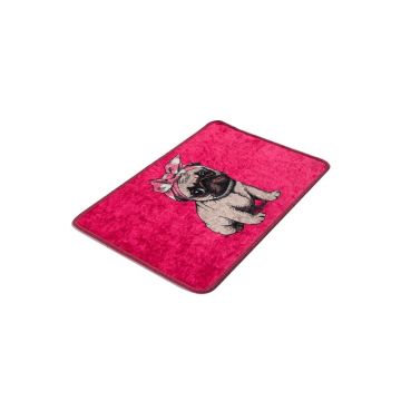 Covoraș de baie roz 40x60 cm Pink Pug – Foutastic