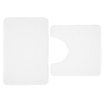 Covorașe de baie albe pentru WC 2 buc. din spumă cu memorie 50x80 cm Anti-Bacterial – Catherine Lansfield