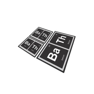 Covorașe de baie negre 3 buc. 60x100 cm Barium – Foutastic