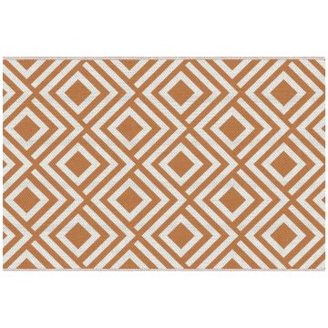 Outsunny Covor de Exterior pentru Balcon și Terasă, Rezistent la Raze UV, 182x274 cm, Maro și Alb | Aosom Romania