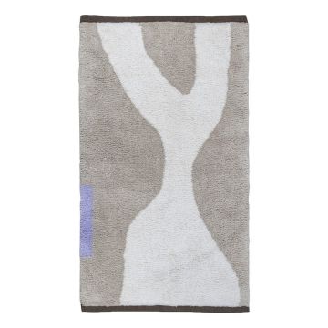 Covor alb/bej lavabil din bumbac 50x80 cm Figura – Mette Ditmer Denmark