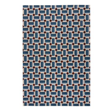 Covor albastru 155x230 cm Lennox Geometric – Flair Rugs