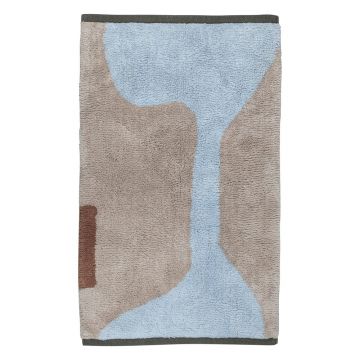 Covor albastru deschis/bej lavabil din bumbac 50x80 cm Figura – Mette Ditmer Denmark Covor albastru deschis/bej lavabil din bumbac 50x80 cm Figura – Mette Ditmer Denmark