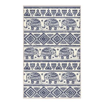 Covor albastru lavabil 80x150 cm Elephant – Mila Home