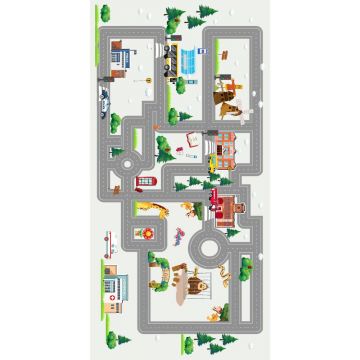Covor copii Trafic, poliester, multicolor, 70 x 140 cm