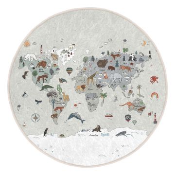 Covor de joacă pentru copii lavabil ø80 cm Big World – Mila Home