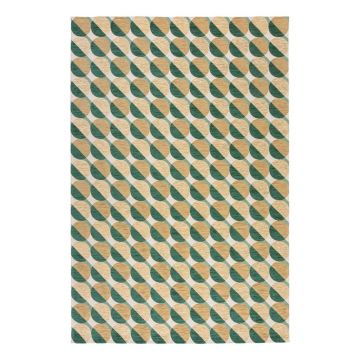 Covor galben/verde 155x230 cm Carlos Circle Geo – Flair Rugs
