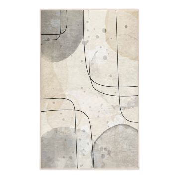 Covor gri/crem lavabil 80x150 cm Simple Lines – Mila Home