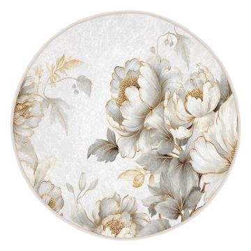 Covor gri deschis/bej lavabil rotund ø 100 cm Soft and Gentle – Mila Home