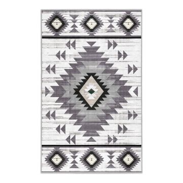 Covor gri deschis lavabil 80x150 cm Ethnic Geo – Mila Home