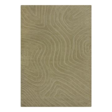 Covor kaki țesut manual din lână 160x230 cm Mesmerise Sage – Flair Rugs